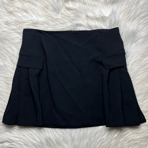 Wilfred Pleated Mini Skirt Black Size 8 - Picture 2 of 3